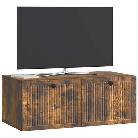 Mobile Porta TV da Muro Rovere Fumo 78,5 x 41 x 30 cm - Foto 2