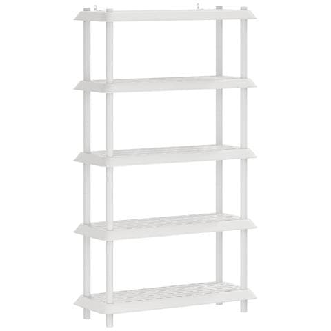Unità di scaffalatura 5 livelli 100 x 40 x 177 cm PP Bianco - Foto 1
