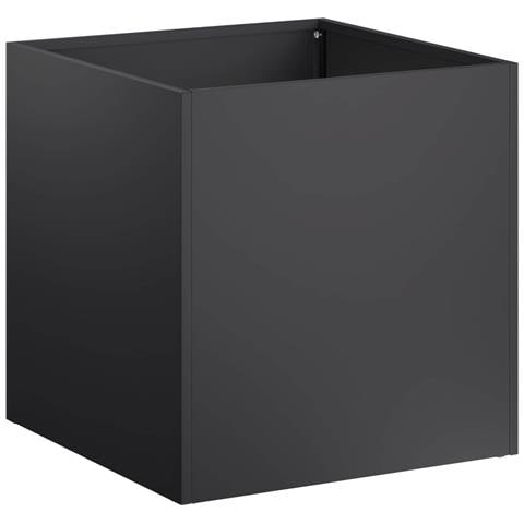 Vaso da giardino Nero 45 x 45 x 45 cm Acciaio laminato a freddo - Foto 1