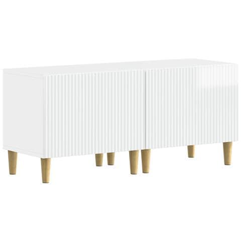 Mobile TV Bianco Lucido Legno ingegnerizzato - Foto 1