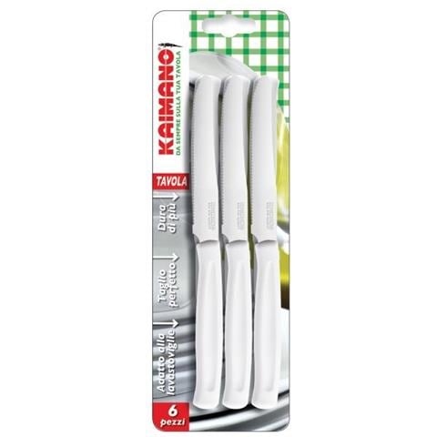 Coltello da Tavola Colore Bianco 6 Pezzi - Foto 4