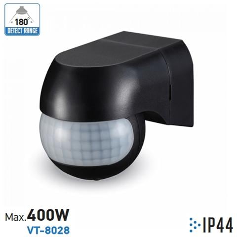 Sensore Di Movimento Nero Infrarossi Ip44 400w Interno Vt-8028 5089 - Foto 1