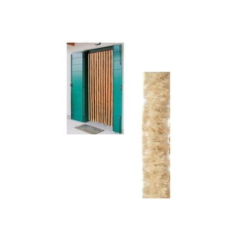 Tenda Ciniglia Cm 90x220 Beige. 100% Fibra Polipropilenica Completamente Riciclabile. Tenda Leggera E Gradevole Al Tatto, Silenziosa, Antimosche, Facilmente Lavabile - Foto 1