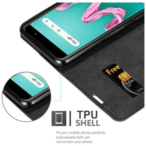 Custodia Compatibile Con Wiko Lenny 5 In Bruno Caffè - Coperchio Protettiva Con Chiusura Magnetica, Funzione Stand E Tasca Per Le Carte - Foto 2