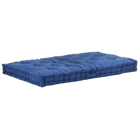 Cuscino Per Pallet E Pavimento In Cotone 120x80x10 Cm Blu Chiaro - Foto 1