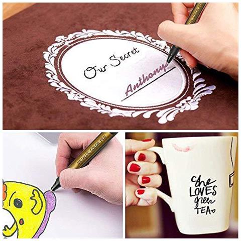 Materiale Metallico Dellindicatore Penne Darte Penne Metallico 10 Pacchetti Per Natale Crafts Explosion Box Black Card Scarabocchio Dazzle Penne Forniture Per Bricolage Arti E Mestieri Per Adulti Bambini Vernice Dellindicatore Penne - Foto 2