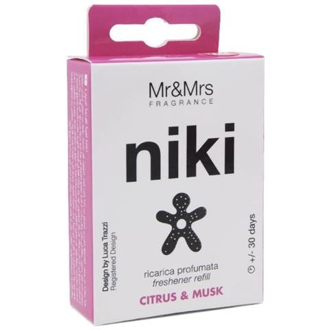 Niki Ricarica Deodorante Per Auto Jrnikibx005v00 Ricarica Per Profumo Auto, Agrumi&musk, Nero - Foto 1