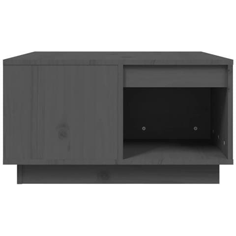 Tavolino Da Salotto Nero 60x61x32,5 Cm Legno Massello Di Pino - Foto 2