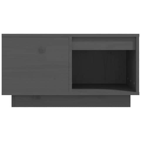 Tavolino Da Salotto Nero 60x61x32,5 Cm Legno Massello Di Pino - Foto 7