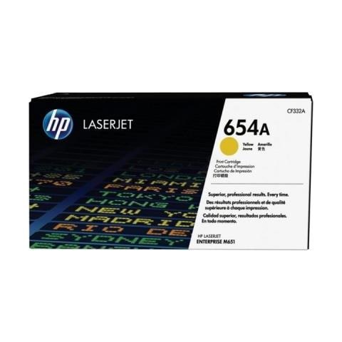 TONER CARTRIDGE 654A YELLOW CONTRACT LASERJET - Foto 1