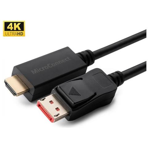 Microconnect Mc-dp-hdmi-1004k Cavo E Adattatore Video 1 M Displayport Nero (4k Displayport 1.4 To Hdmi - 2.0 Cable Suppo - Foto 1