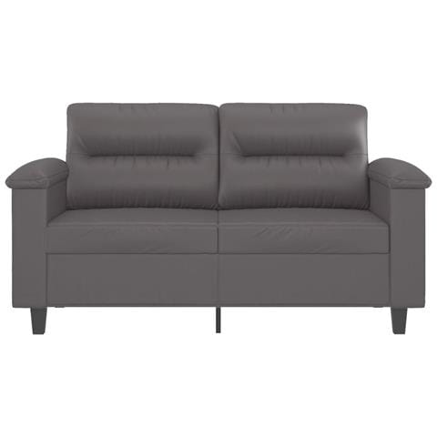Divano A 2 Posti Grigio 120 Cm In Similpelle - Foto 3