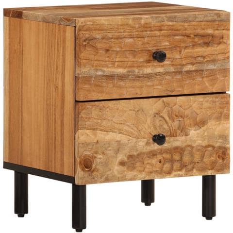 Comodino 40x33x46 Cm In Legno Massello Di Acacia - Foto 2