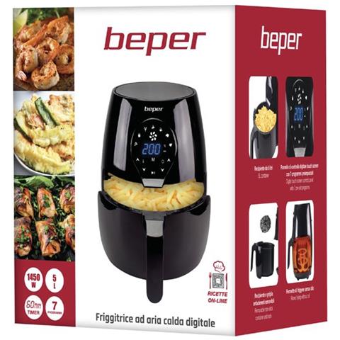 P101FRI050 friggitrice Singolo 5 L Indipendente 1450 W Friggitrice ad aria calda Nero - Foto 7