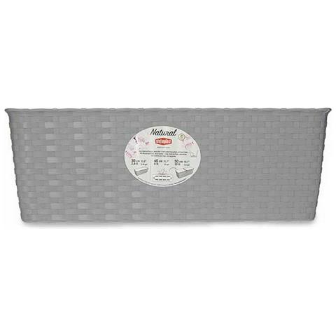 Vaso Rettangolare Da Balcone Stefanplast Grigio Plastica 15,5 X 13,5 X 39 Cm (12 Unità) - Foto 2