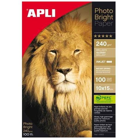Carta Fotografica Appi Photobright 10 X 15 Cm 240 G 100 Nebbie - Foto 2