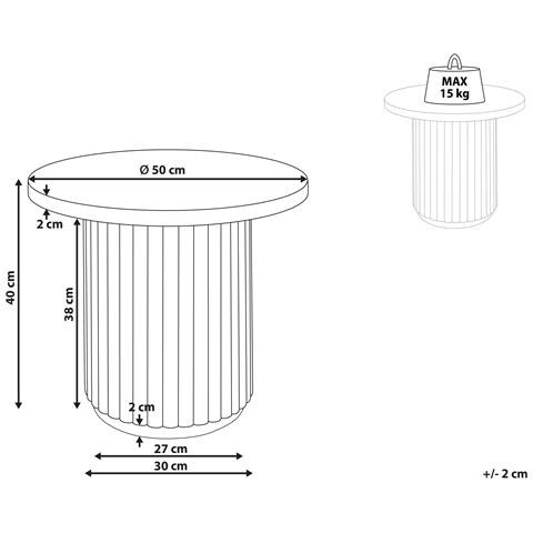 Tavolino Da Caffè Lemont Legno Di Mango Nero - Foto 6