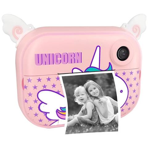 Macchina Fotografica Wi-fi Bambini Istantanea Zoo Family Unicorno, Rosa - Foto 8