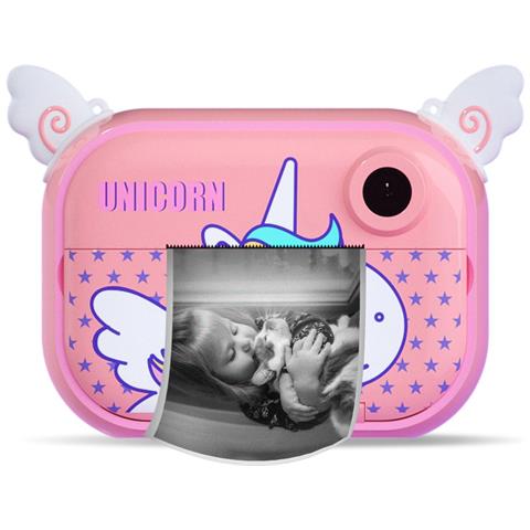 Macchina Fotografica Wi-fi Bambini Istantanea Zoo Family Unicorno, Rosa - Foto 1