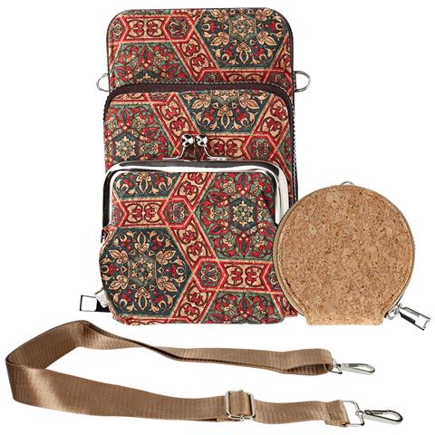 Borsello Sughero, Collezione Corkart Chiusure A Zip E A Scatto - Foto 1