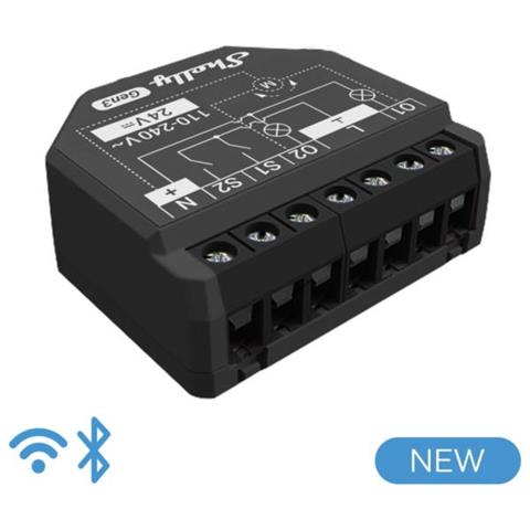 Plus 2PM Gen 3 - Smart Relay Tapparelle 16A AC /DC WiFi + PM - Foto 1