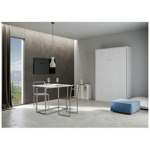 Letto 140 Kentaro Verticale A Scomparsa Bianco Frassino - Foto 3