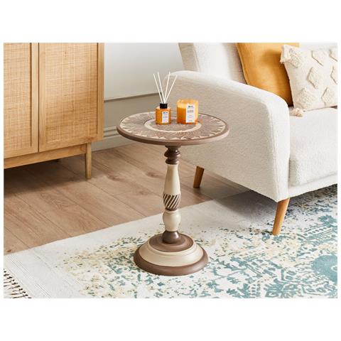 Tavolino Legno Di Mango Scuro Eulo - Foto 1