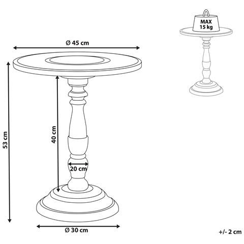 Tavolino Legno Di Mango Scuro Eulo - Foto 7