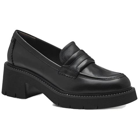 Black Leather Classic Closed Loafers Mocassino Pelle Scarpe Donna Nero Eu 39, 1-24727-43 003 - Foto 1