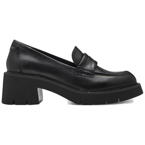 Black Leather Classic Closed Loafers Mocassino Pelle Scarpe Donna Nero Eu 39, 1-24727-43 003 - Foto 2