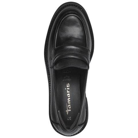 Black Leather Classic Closed Loafers Mocassino Pelle Scarpe Donna Nero Eu 39, 1-24727-43 003 - Foto 3
