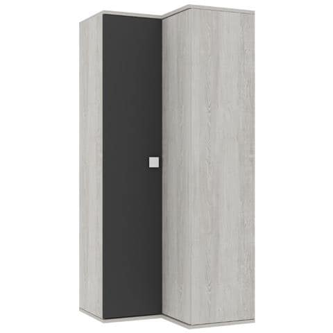 Armadio 98x96x223h Angolare Bianco Consumato Antracite - Foto 1