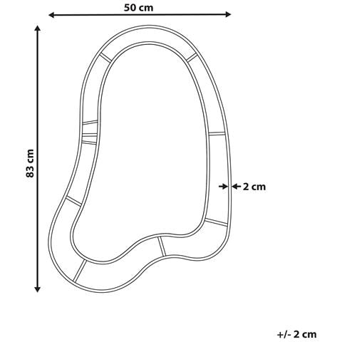 Specchio Montsec 49 Cm 83 Cm Viola - Foto 6