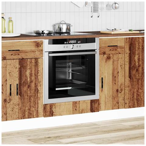 Armadio Per Forno Porto Legno Antico In Legno Multistrato - Foto 3