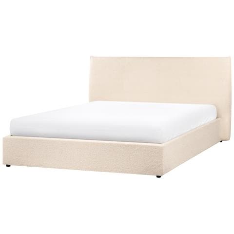 Letto Contenitore Bouclé Lavaur 160 X 200 Cm Beige - Foto 8