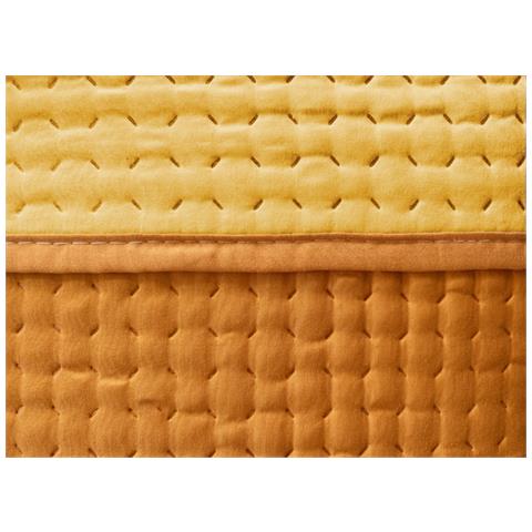 Quilt Trapuntino Estivo 100gr Mq Bicolor Double Face Tinta Unita Modello Cloe Matrimoniale Oro - Foto 2