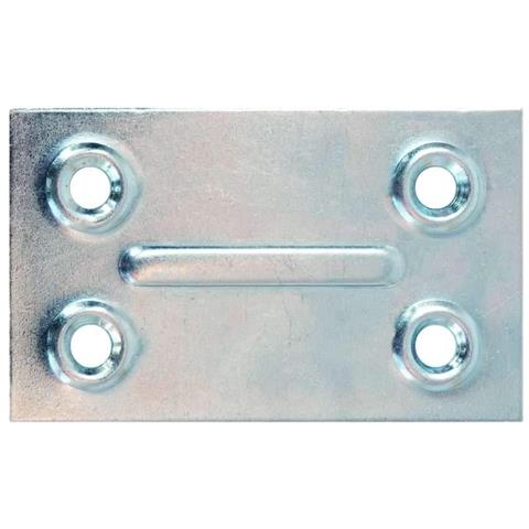4 Pezzi - Piastrine Quadrate Zincate 67x40mm - Con Viti - Foto 1