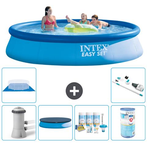 Piscina Fuori Terra - In Giro - 396x84 Cm - Blu - Include Accessori Coordinati A1132 - Foto 1