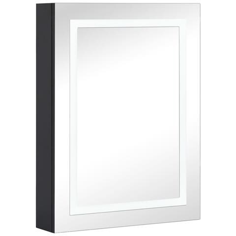 Lusso Casadino -  Armadietto Bagno Con Specchio E Led 50x13x70 Cm - Foto 1