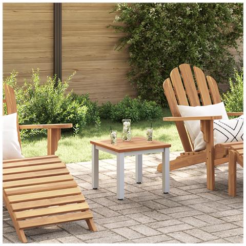 Tavolo da giardino 45x45x38 cm in legno di acacia solido - Foto 2