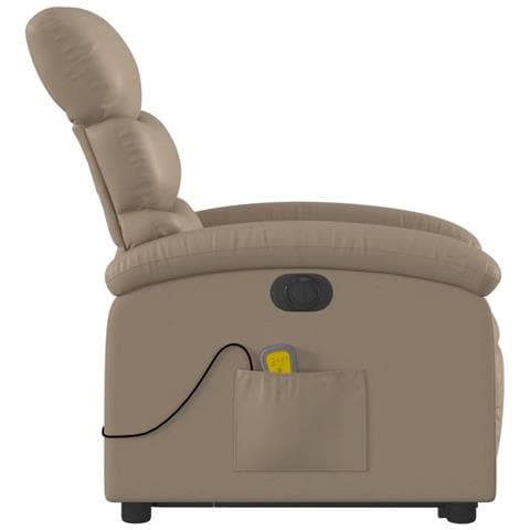 Poltrona Alzapersona Massaggio Elettrica Cappuccino Similpelle - Foto 9