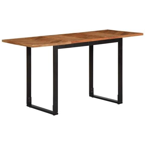 Tavolo da Pranzo 140x70x75 cm in Legno Massello di Acacia - Foto 1