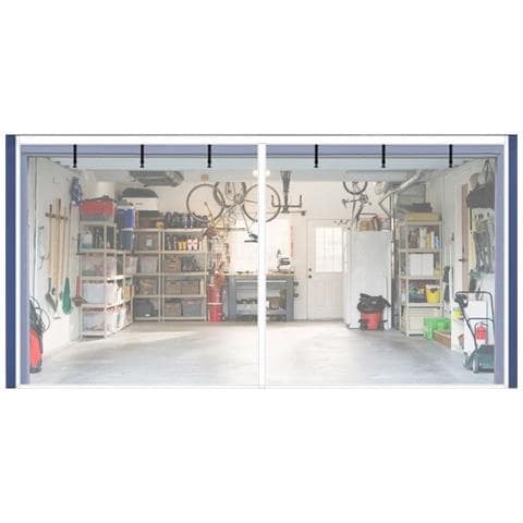 Tenda Zanzariera Magnetica In Fibra Di Vetro Per Garage - Installazione Semplice Senza Fori White S - Foto 1