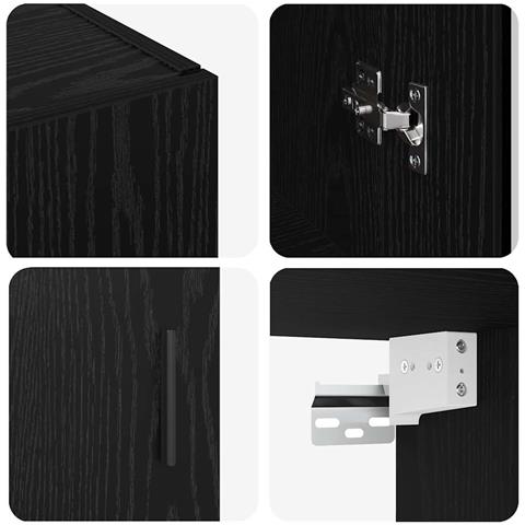 Pensile Rovere nero 69.5 x 34 x 90 cm Legno multistrato - Foto 9