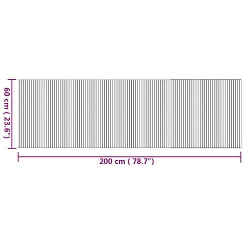 Tappeto Rettangolare Naturale 60x200 cm in Bambù - Foto 8
