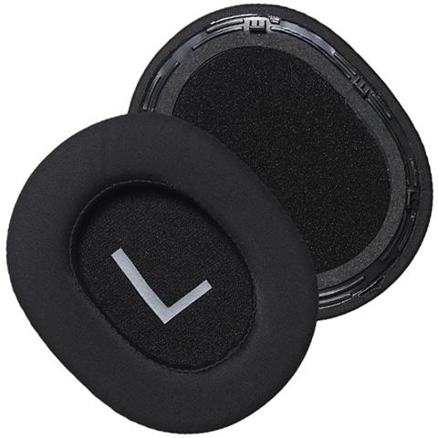 Cuscinetti Di Ricambio In Tessuto Ice Silk Nero Compatibili Con Cuffie Bluetooth Qcy H4 - 2 Pezzi - Foto 3