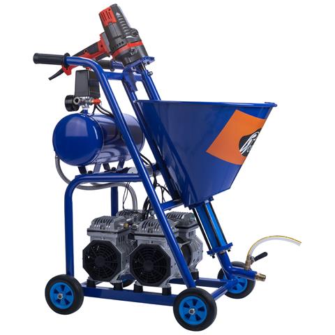 Agitatore Per Intonaco Blue Dragon Bd57 - 5700w, 25l /min, 22mpa | Doppio Compressore, Serbatoio 25l, Portatile - Foto 2