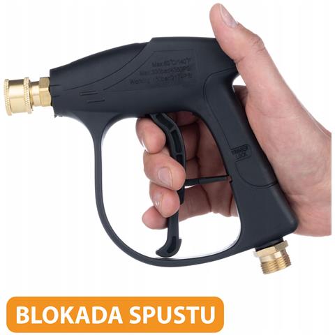 Pistola Per Idropulitrice 4350psi 22mm + Set 5 Ugelli A Sgancio Rapido | Pressione Max 300 Bar | Pulizia Versatile E Efficiente - Foto 2