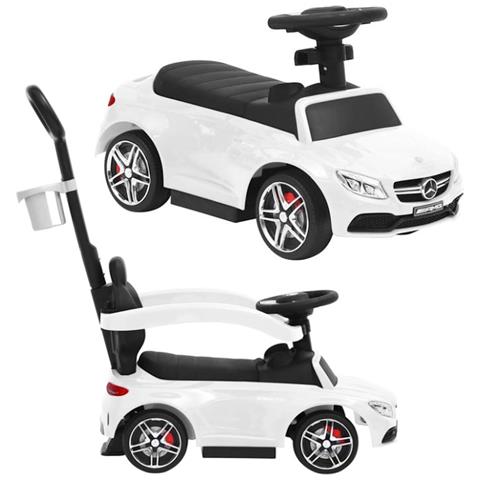 Cavalcabile spingi-camminatore Mercedes 3in1 AMG Auto grande per bambini bianca - Foto 4