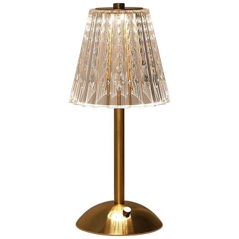Lampada Da Tavolo Led Diamantata Ricaricabile Usb Per Bar Ristoranti Hotel 2 Pz - Foto 2